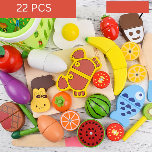 Cook & Play™ – Houten snijset voor kleine chefs - Hout speelgoed