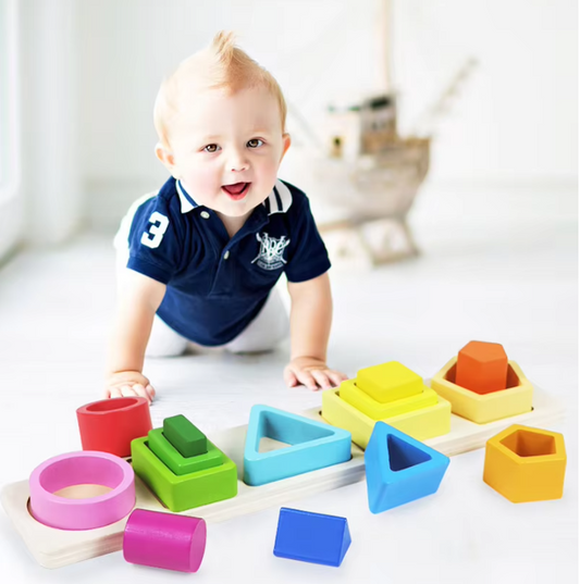 ShapeJungle™ – Slim leren met vormen en kleuren - Montessori hout speelgoed