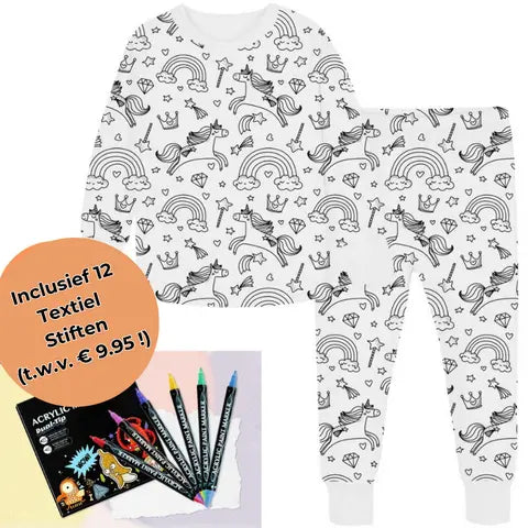 SpeelBazaar™ | Inkleurbare Kinder Pyjama
