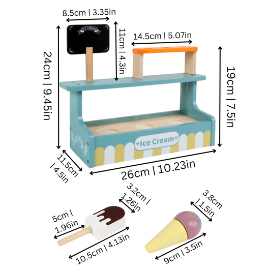 WonderWood MiniGelato™ - ijsjeswinkel met magneten – Houten speelgoed