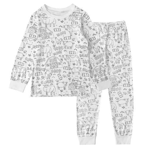 SpeelBazaar™ | Inkleurbare Kinder Pyjama
