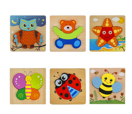 WonderWood™ Animal Puzzle - Dieren baby puzzel - Houten puzzelset