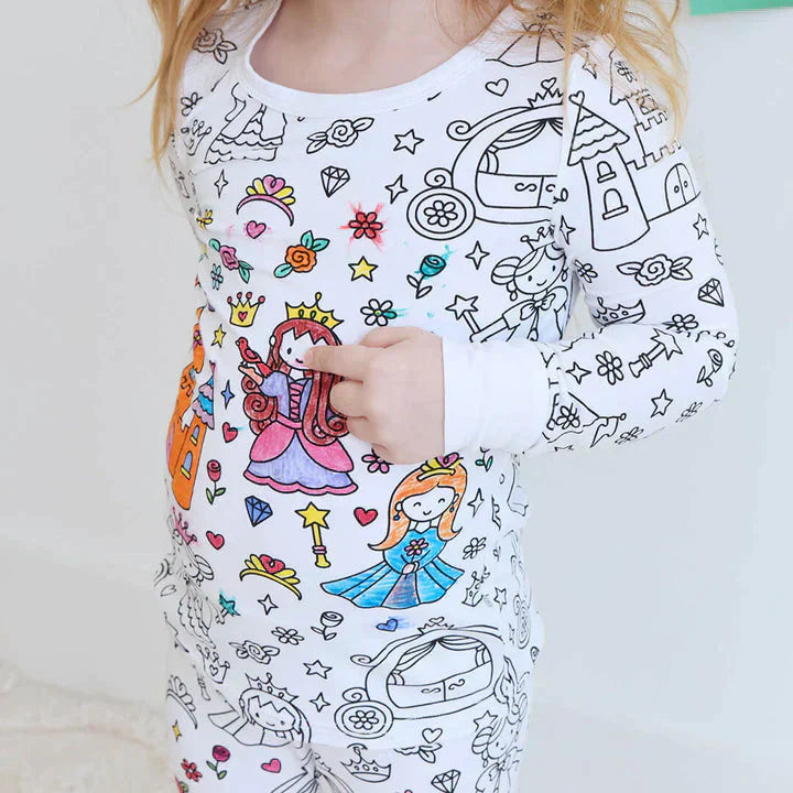 SpeelBazaar™ | Inkleurbare Kinder Pyjama