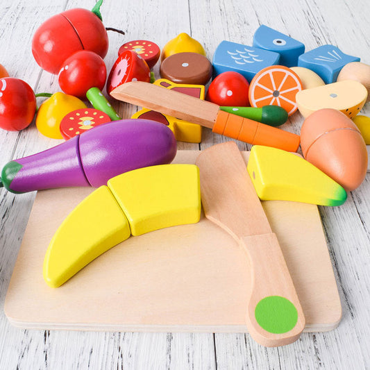 Cook & Play™ – Houten snijset voor kleine chefs - Hout speelgoed