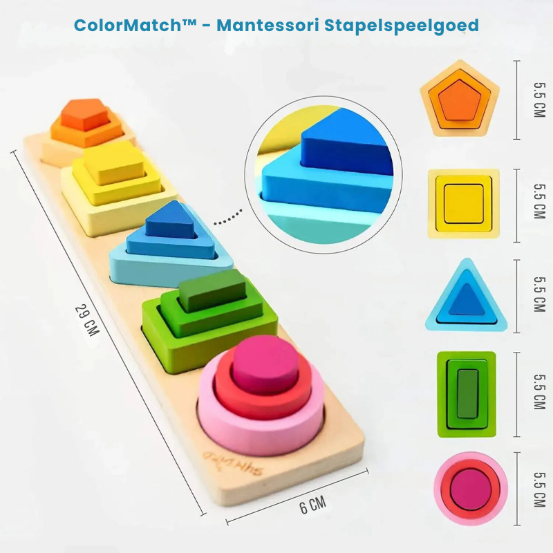 ShapeJungle™ – Slim leren met vormen en kleuren - Montessori hout speelgoed