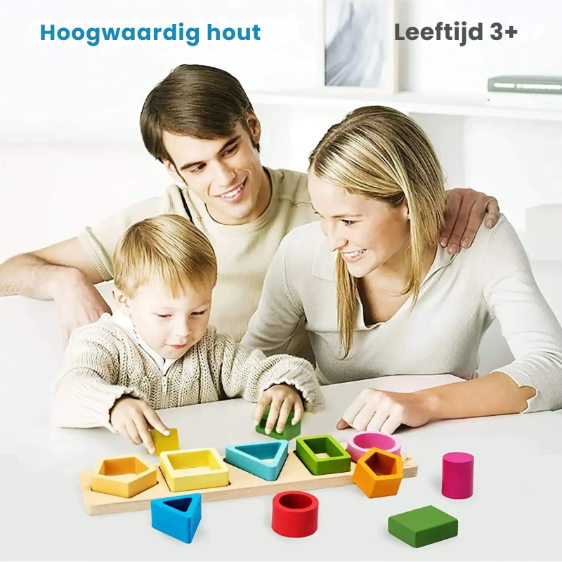 ShapeJungle™ – Slim leren met vormen en kleuren - Montessori hout speelgoed