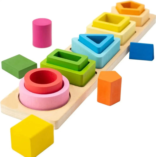 ShapeJungle™ – Slim leren met vormen en kleuren - Montessori hout speelgoed