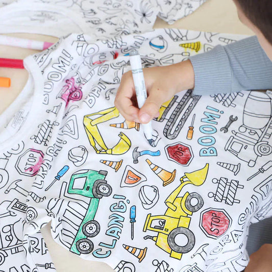 SpeelBazaar™ | Inkleurbare Kinder Pyjama