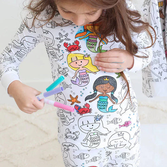 SpeelBazaar™ | Inkleurbare Kinder Pyjama